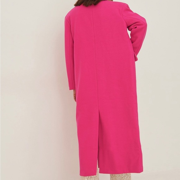 NA-KD Big Shoulders Oversized Wool Blend Coat - Picture 4 of 6